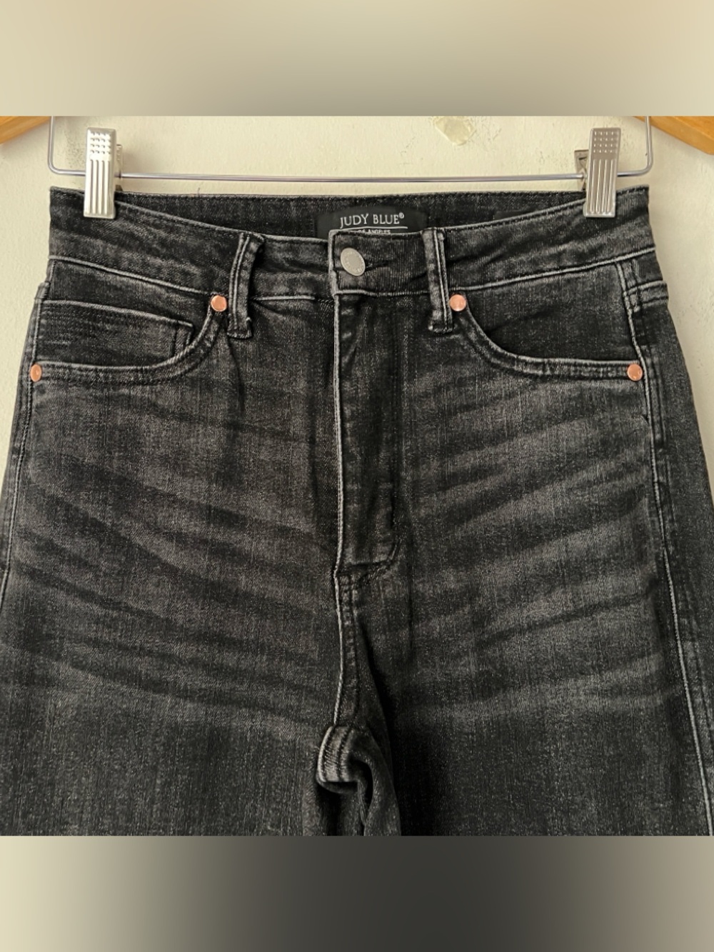 Judy Blue Black High Rise Straight Leg Jeans Sz 5/27 - Picture 10 of 12